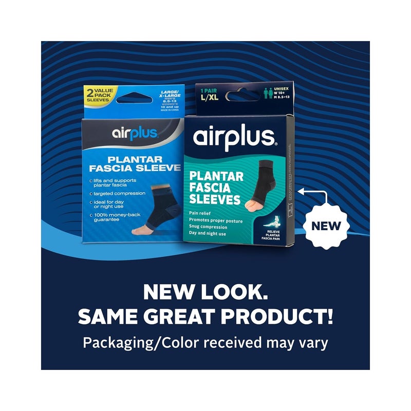 airplus Plantar Fascia Sleeve (FSA&HSA Eligible) Provides Heel and Arch Support, For Men and Women, Large-Extra Large - Image 2